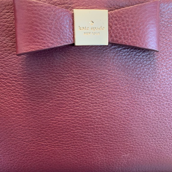Kate Spade Burgundy Bow Crossbody - Picture 3 of 3